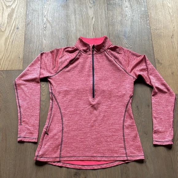 Champion Coral And Gray Thumb Hole Activewear Jacket Sz M - Picture 2 of 11